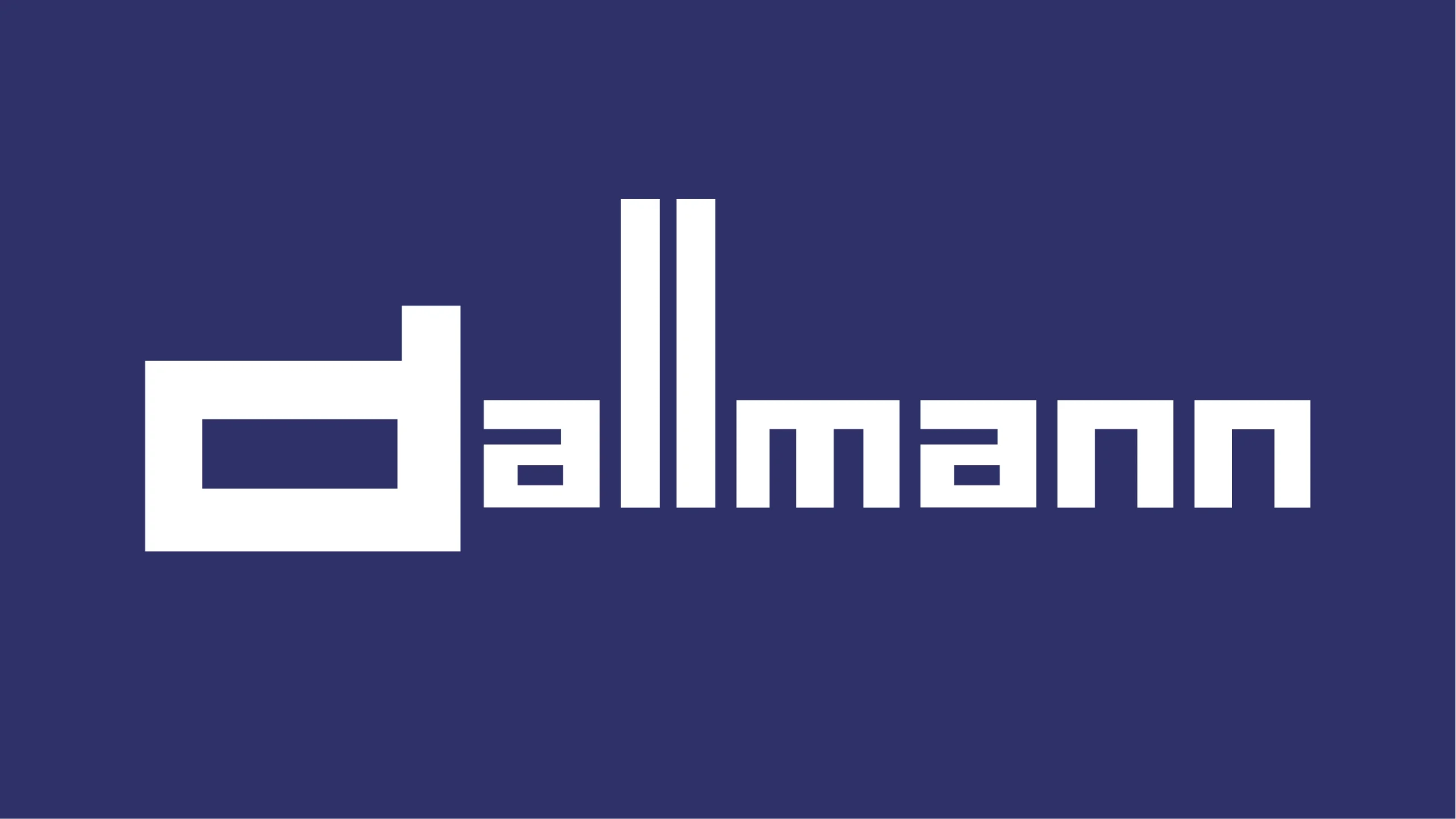 Das Bild zeigt das Wort "dallmann" in weißer, moderner Schrift auf dunkelblauem Hintergrund.